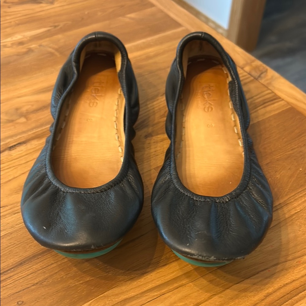 Tieks Black Leather Ballet Flats